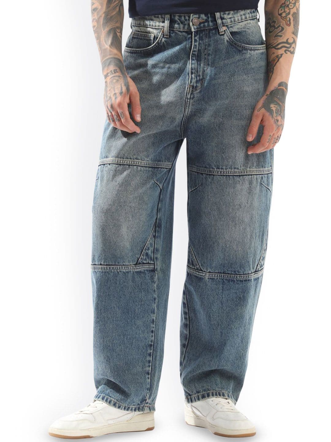 High Star Men Comfort Straight Fit Mid-Rise Heavy Fade Non Stretchable Jeans - view 1
