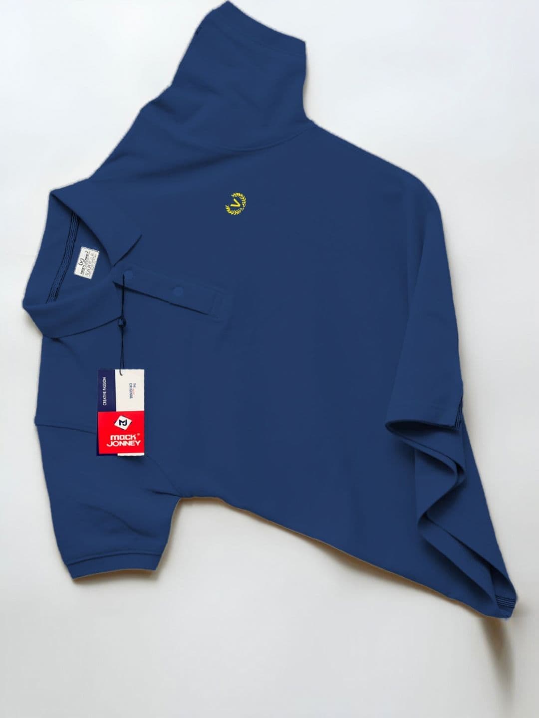MACK JONNEY Men Polo Collar Applique T-shirt - view 1