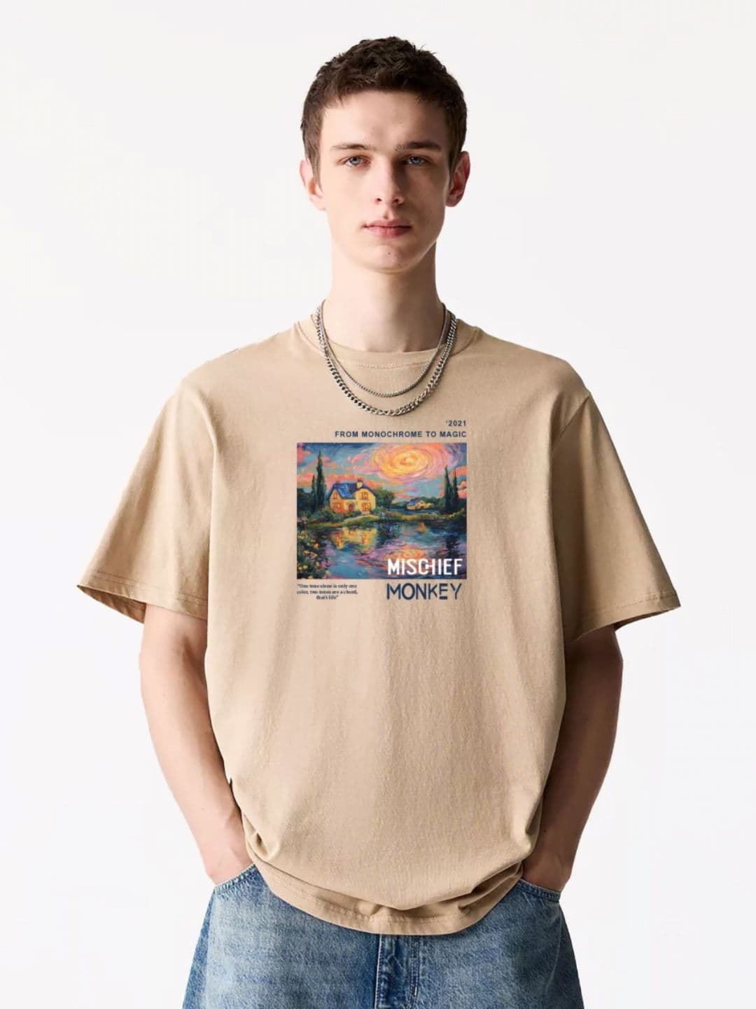 MISCHIEF MONKEY Men Applique T-shirt - view 1