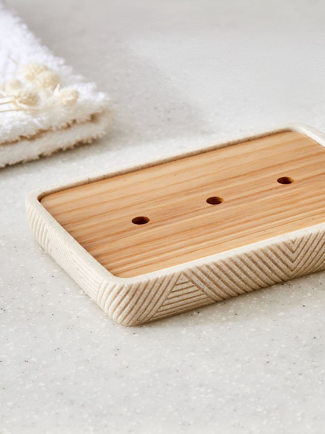 Home Centre Beige Soap Dish - view 1