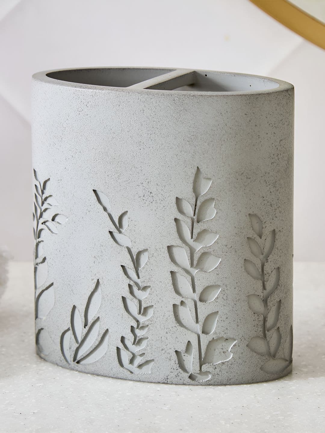 Home Centre Grey Textured Tooth Brush Holder - view 1