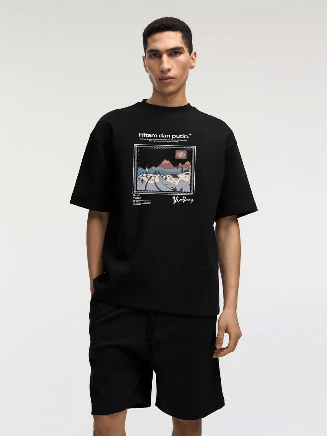 MISCHIEF MONKEY Men Graphic Printed Round Neck Cotton Oversized T-shirt - view 1