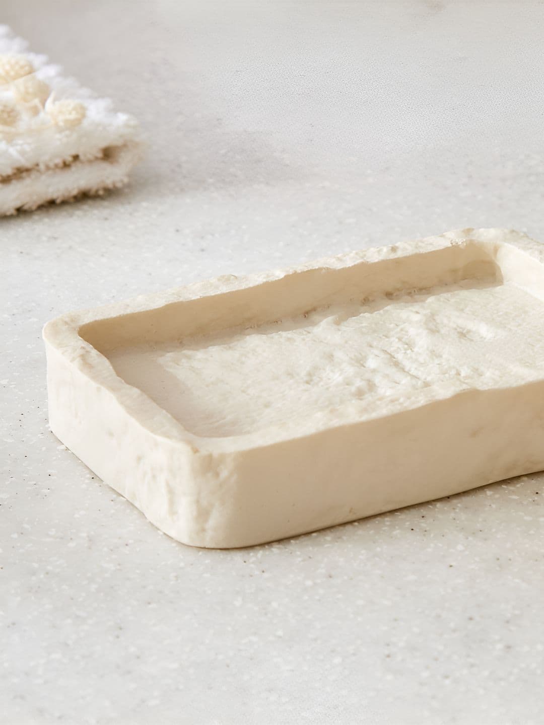 Home Centre Beige Textured Soap Dish - view 1
