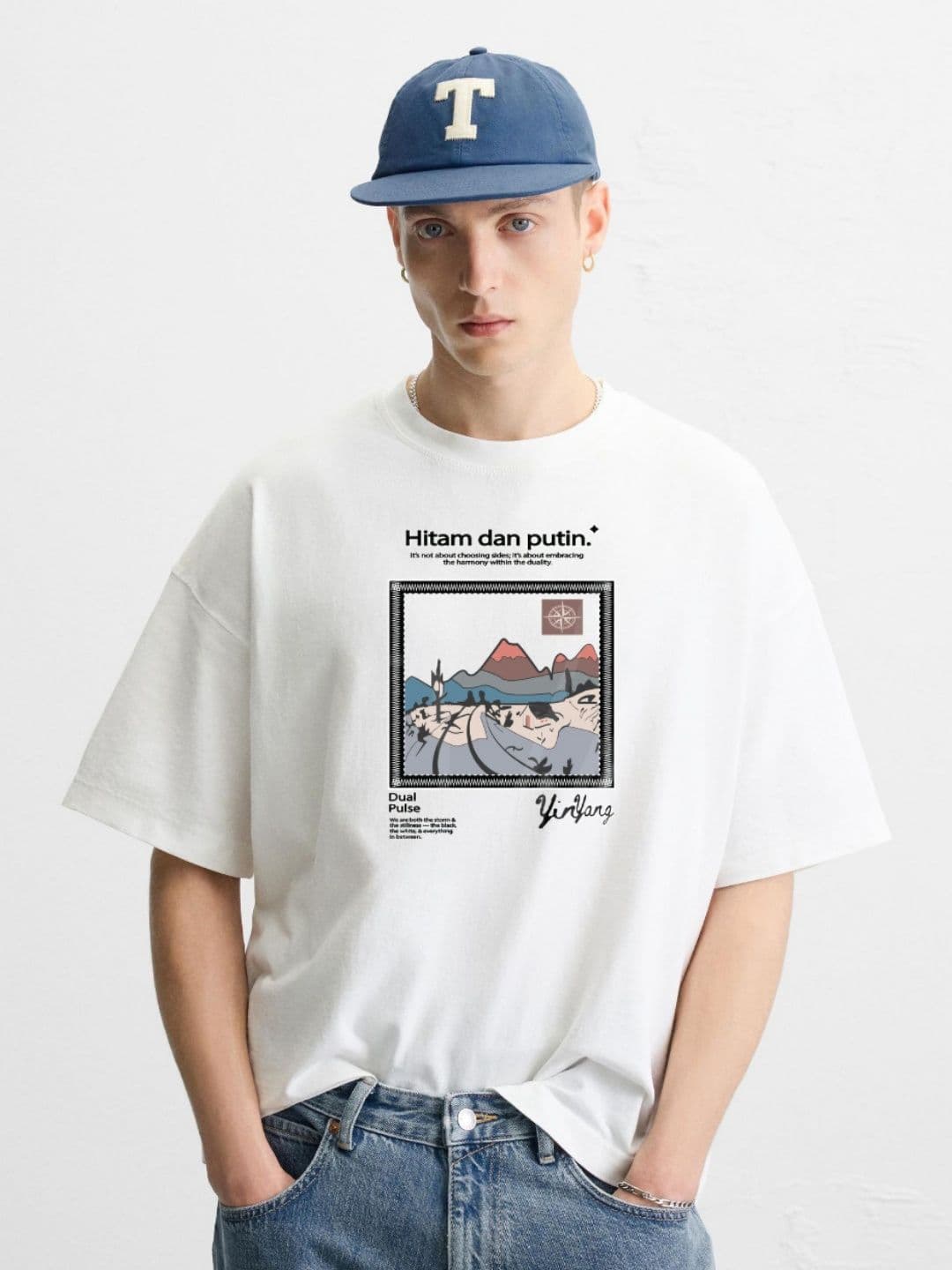MISCHIEF MONKEY Men Graphic Printed Round Neck Cotton Oversized T-shirt - view 1