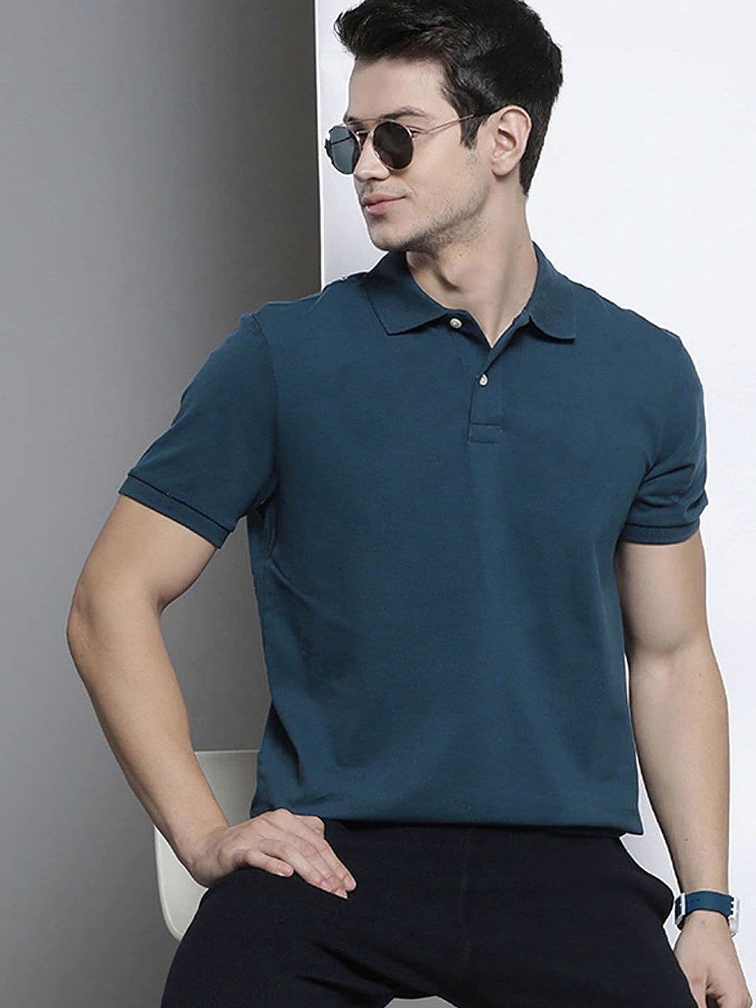 SZN Men Polo Collar Moisture Wicking T-shirt - view 1