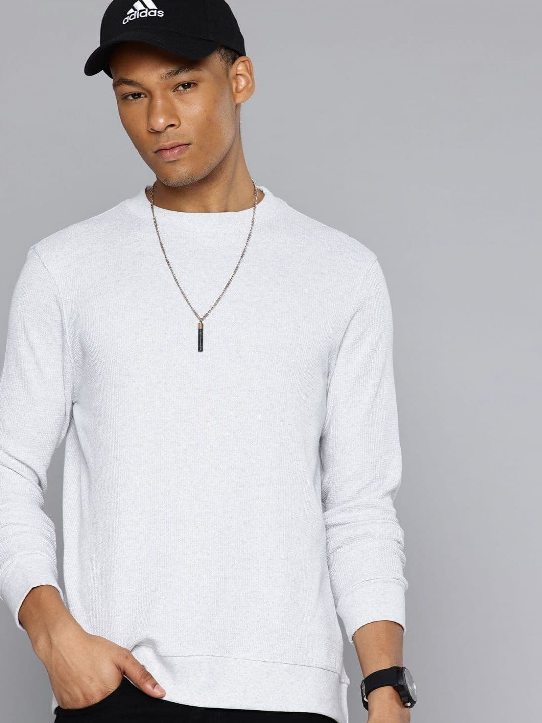 Moda Rapido Men Waffle Textured Cotton Pullover T-shirt - view 1