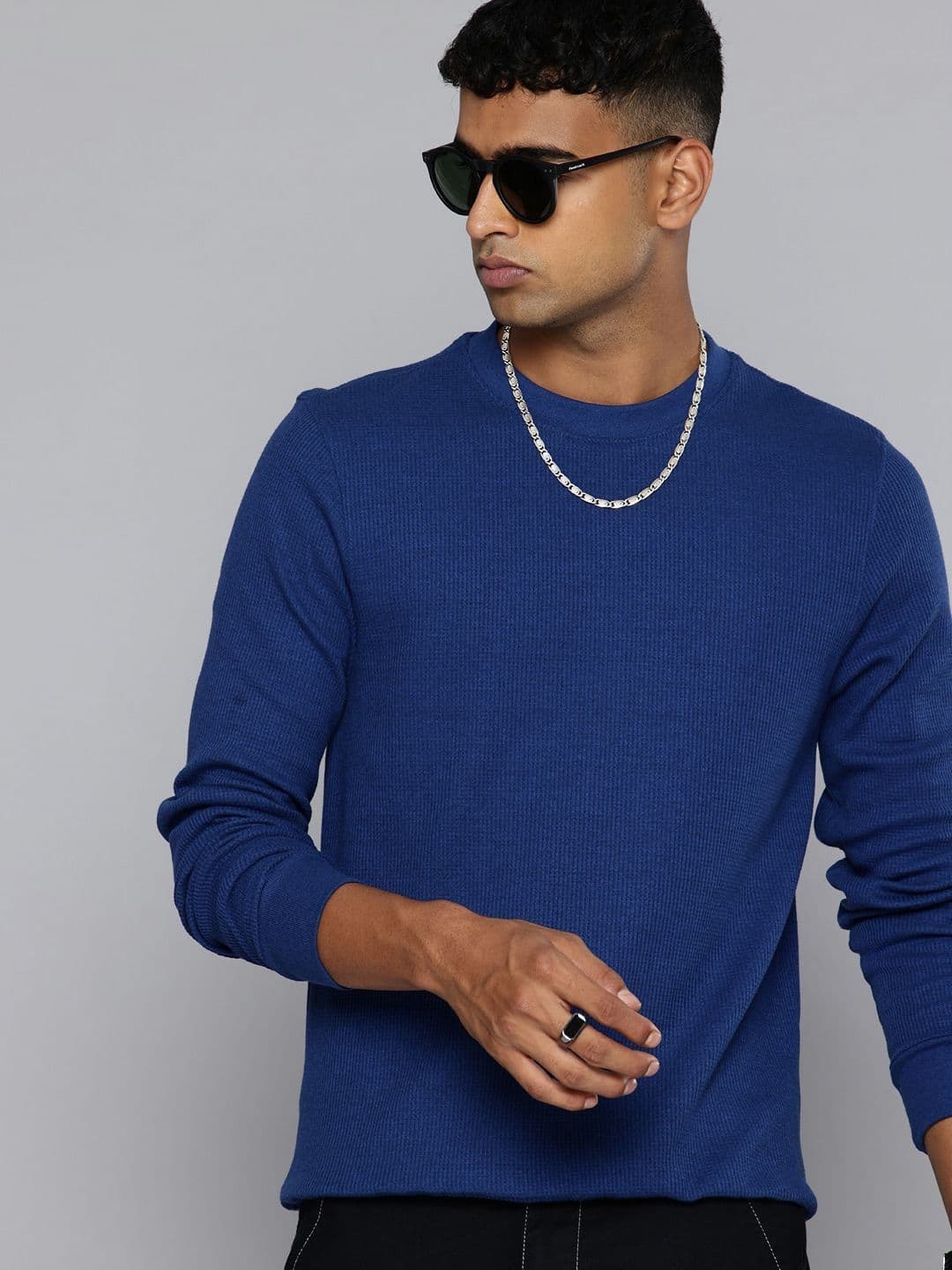 Moda Rapido Men Waffle Textured Cotton T-shirt - view 1