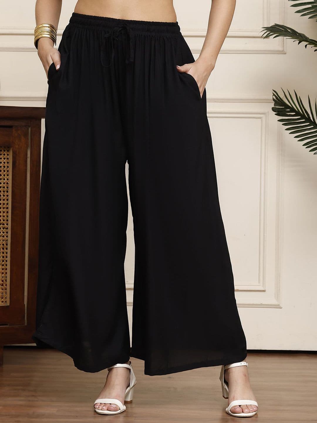 Valles365 by S.C. Women Flared Ethnic Palazzos - view 1