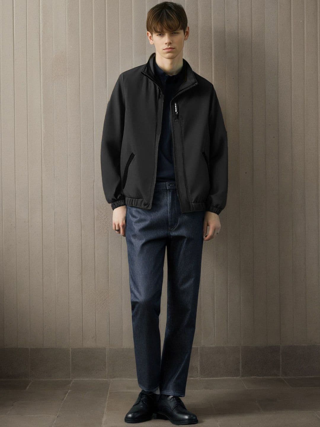 StyleCast x Revolte Men Mock Collar Solid Casual Tailored Jacket - view 1