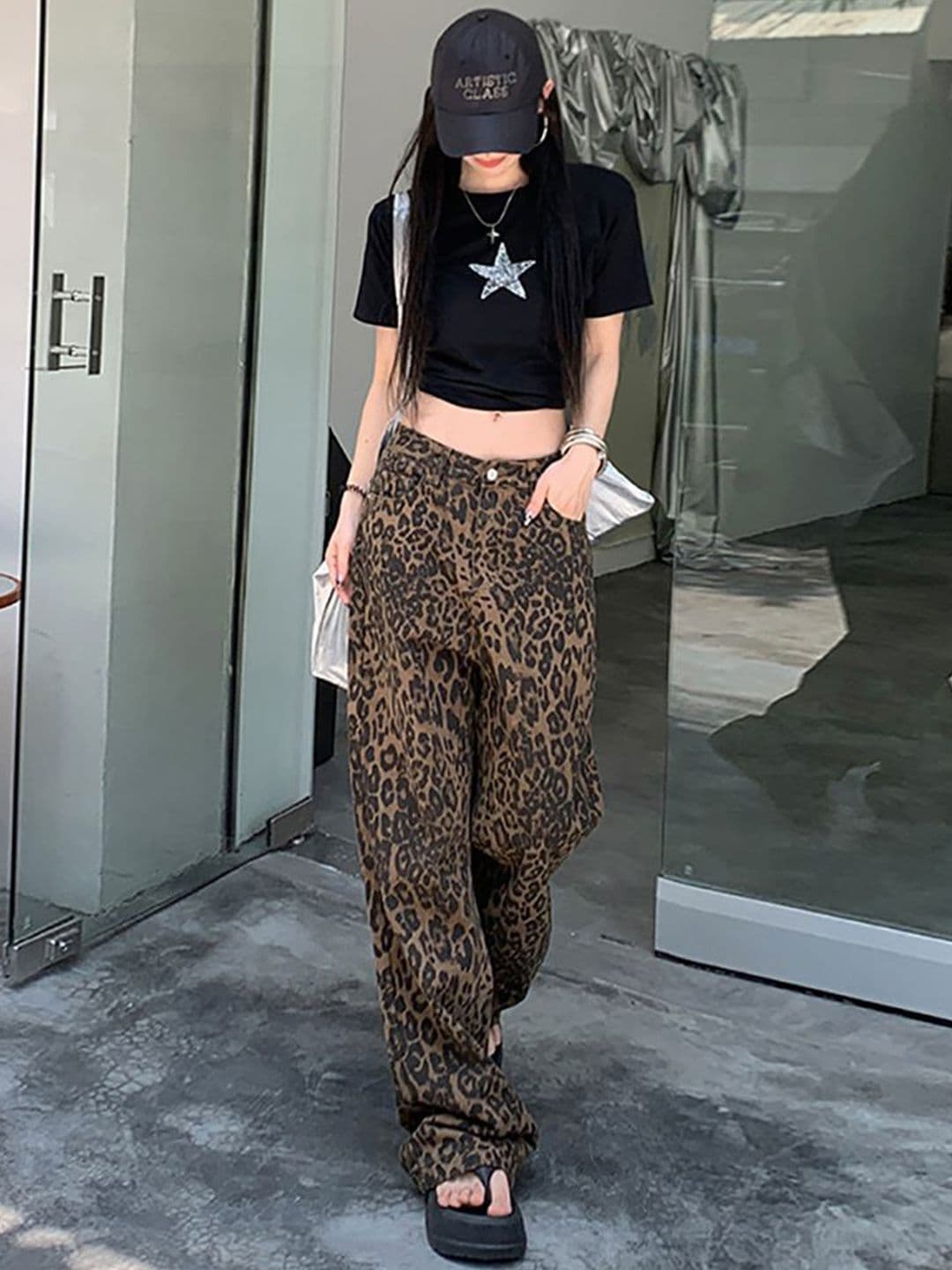 StyleCast x Revolte Women Animal Printed Loose Fit Easy Wash Trousers - view 1