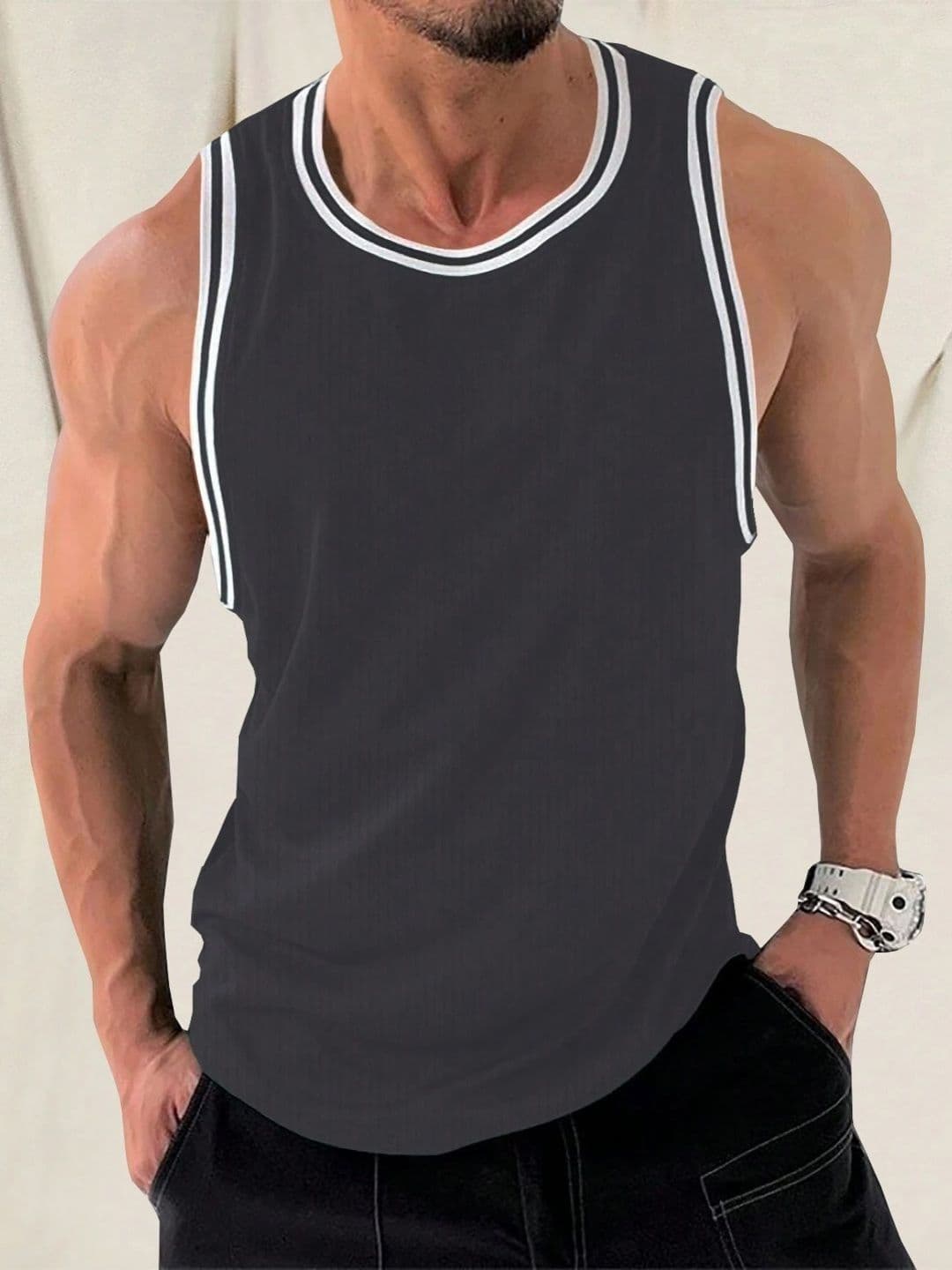 StyleCast x Revolte Men Solid Round Neck T-shirt - view 1