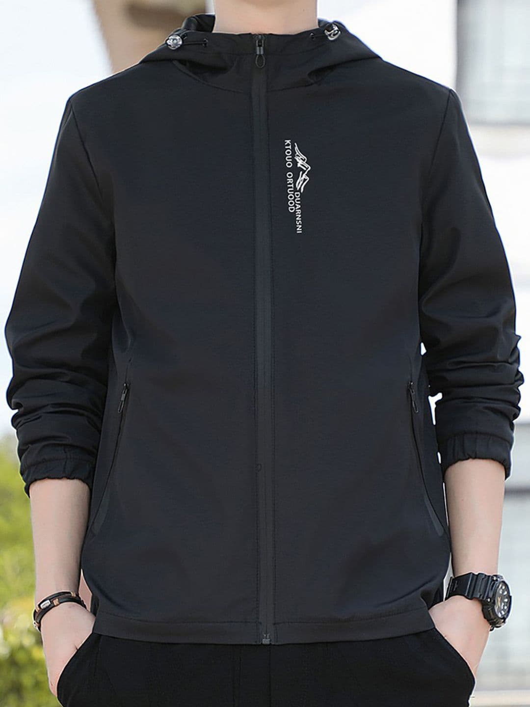 StyleCast x Revolte Men Hooded Bomber Jacket - view 1
