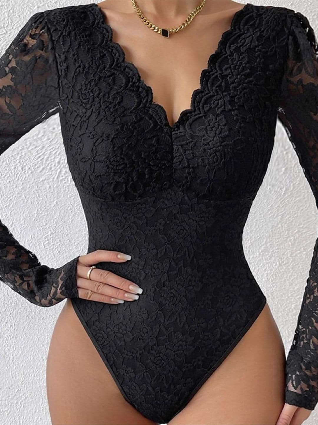 StyleCast Embroidered Bodysuit - view 1