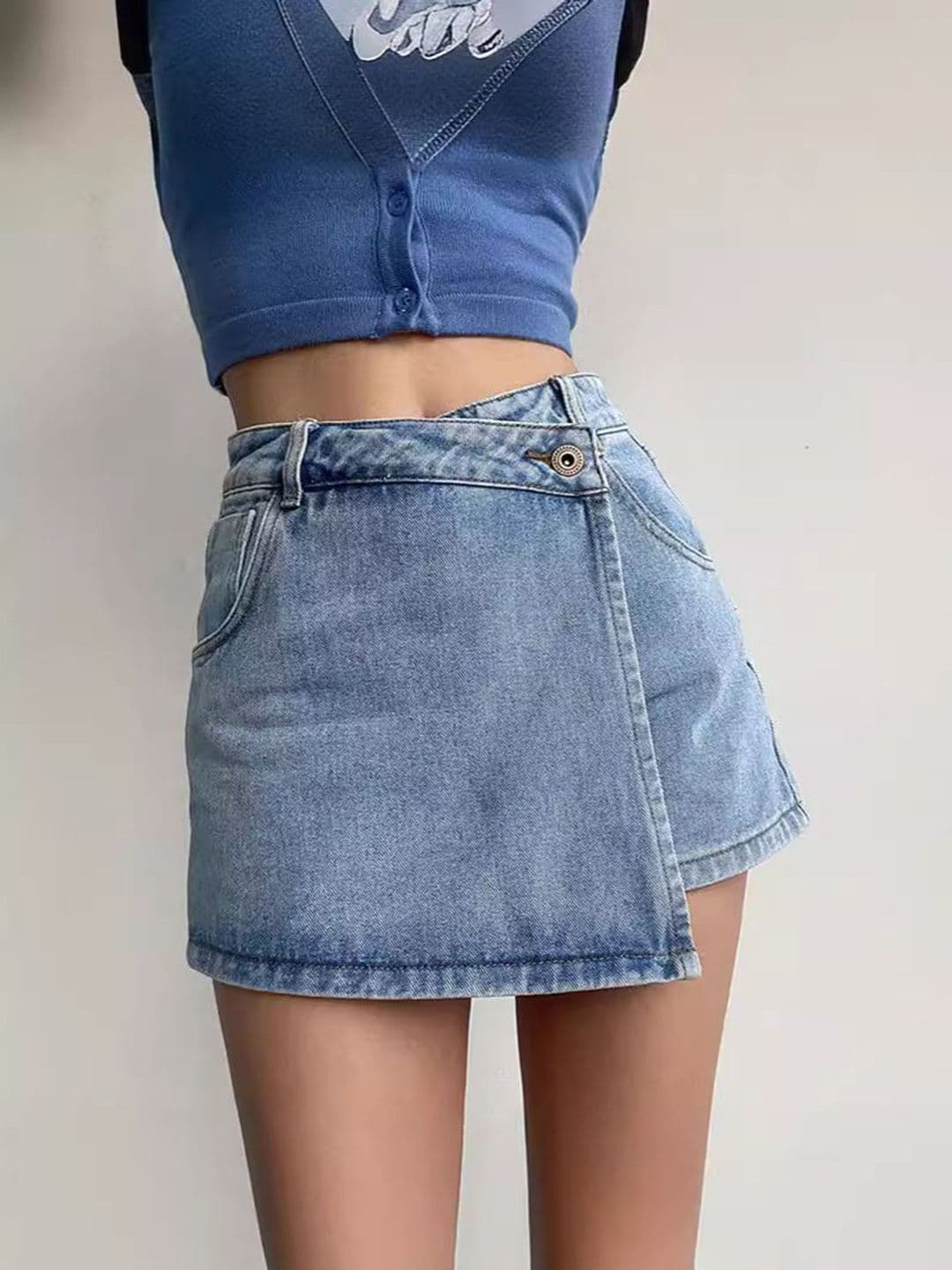 StyleCast Women Denim A-Line Above Knee Length Skirt - view 1