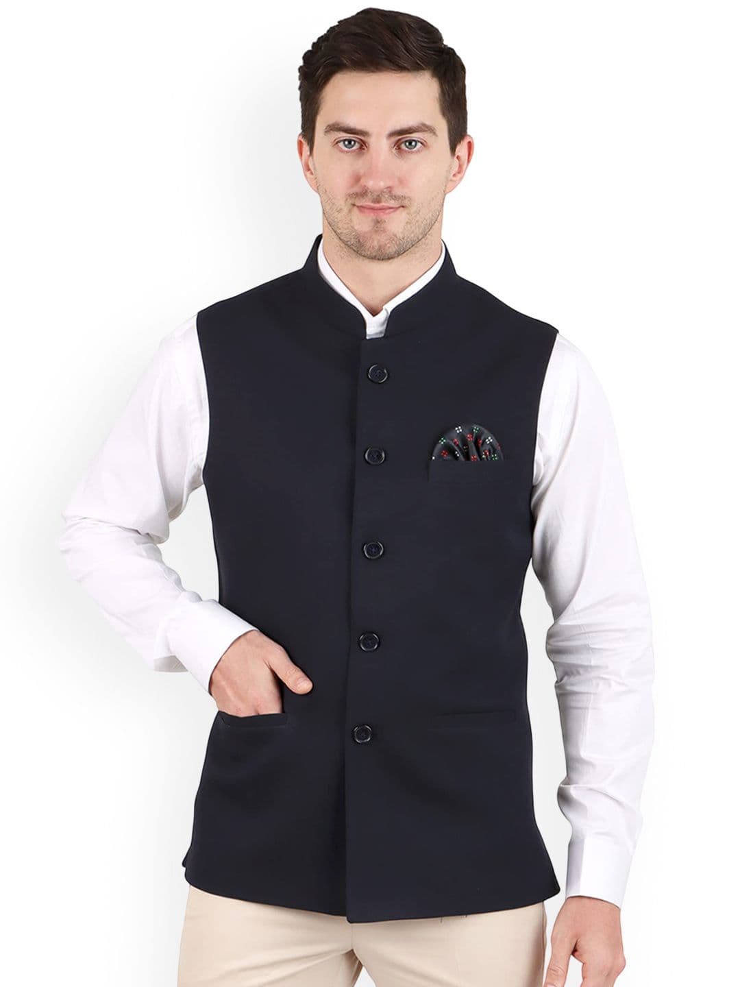 GRACYSHADE Mandarin Collar Nehru Jacket - view 1