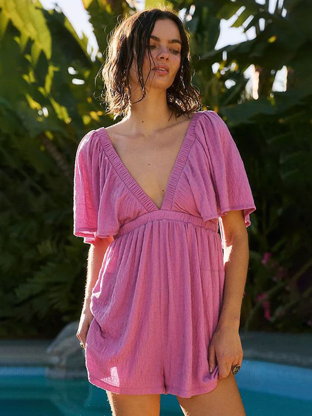 StyleCast x Revolte Solid V-Neck Jumpsuit - view 1