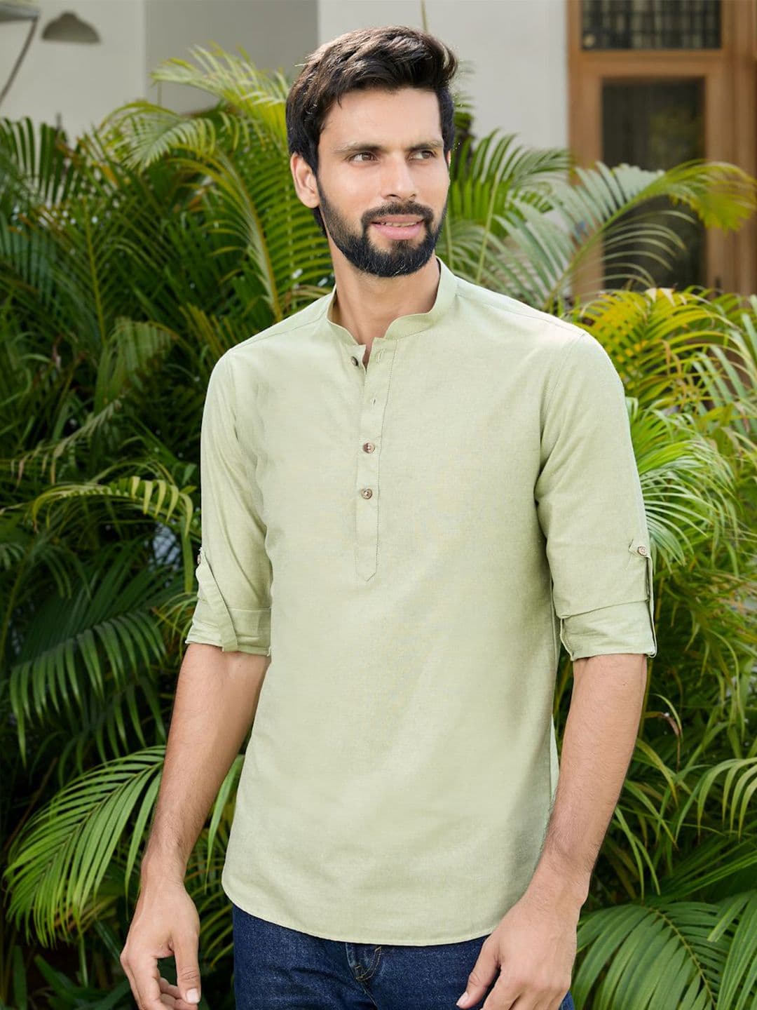 See Designs Men Solid Daily Cotton Straight Kurtas - view 1