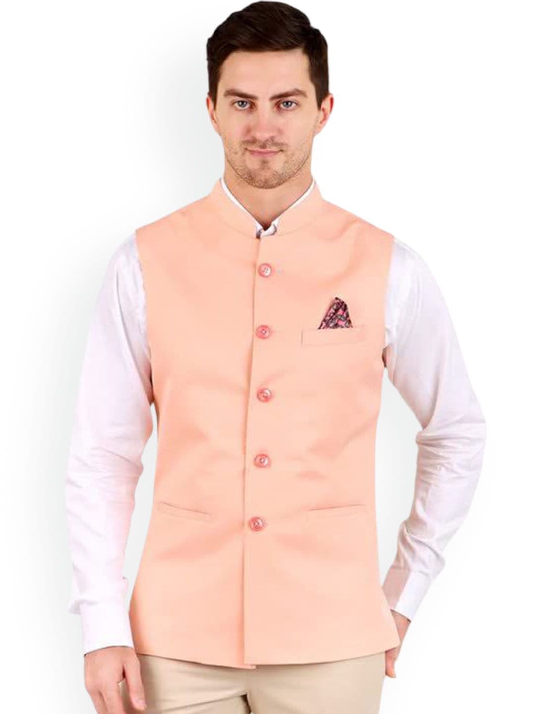 GRACYSHADE Mandarin Collar Cotton Nehru Jacket - view 1