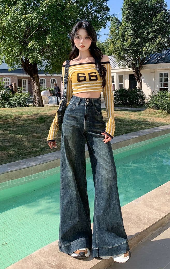 StyleCast x Revolte Women Bootcut Light Fade Jeans - view 1