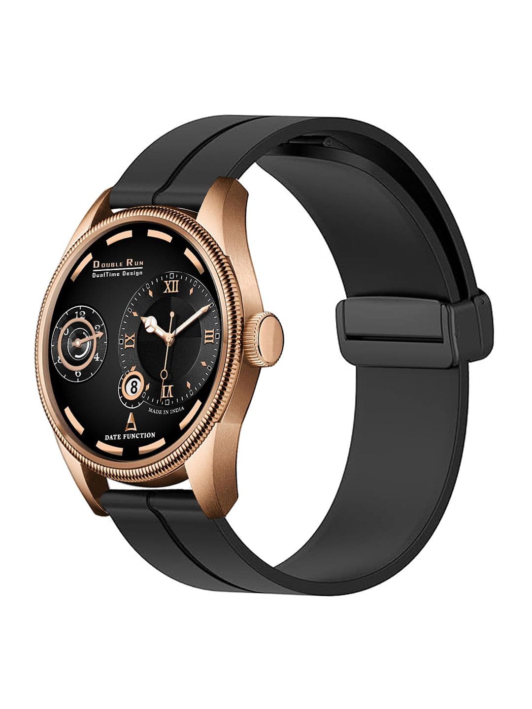 DOUBLERUN Unisex Dial & Bracelet Style Straps Analogue Chronograph Watch H05N16034 - view 1