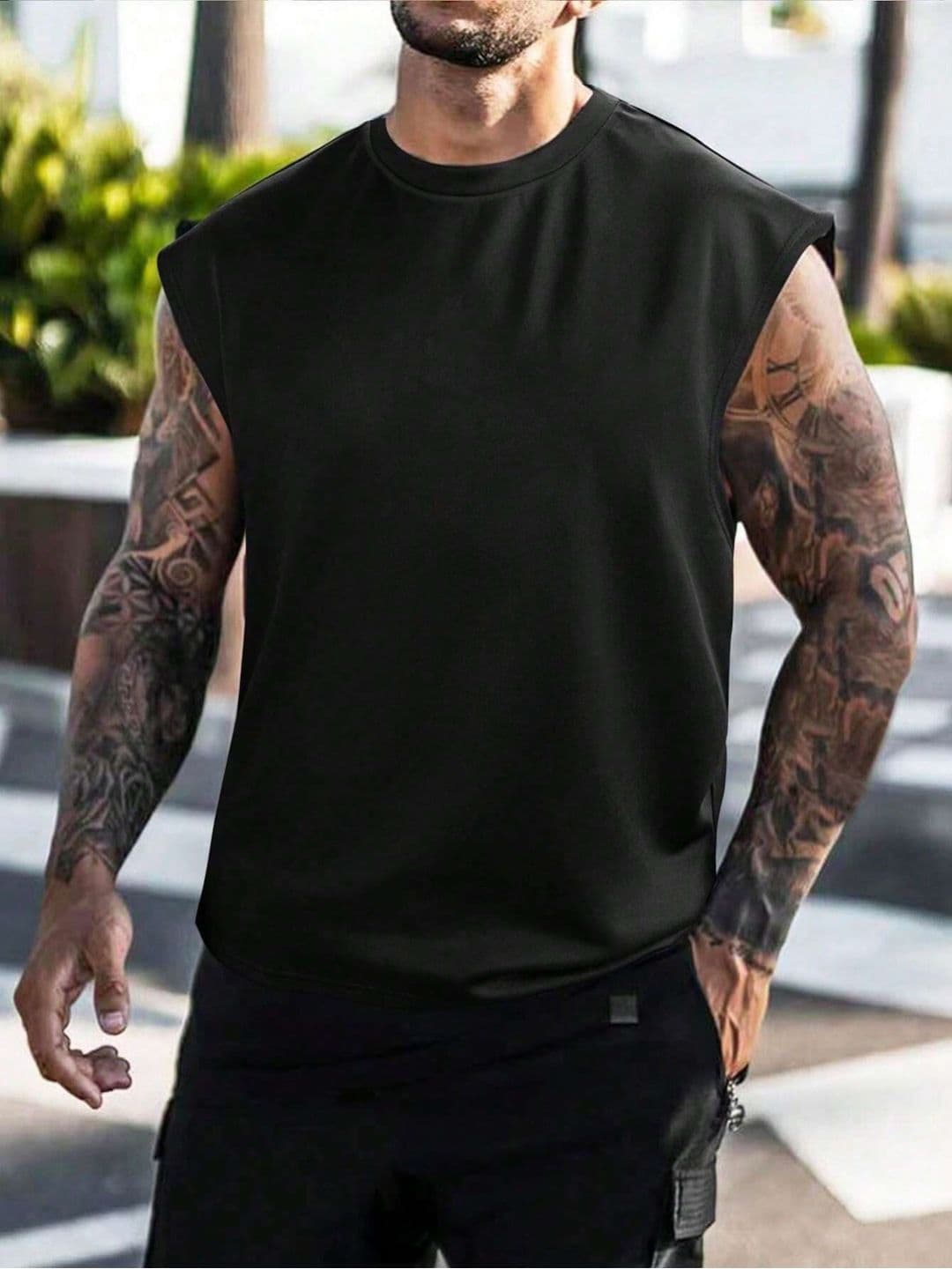 StyleCast x Revolte Men Solid Round Neck T-shirt - view 1