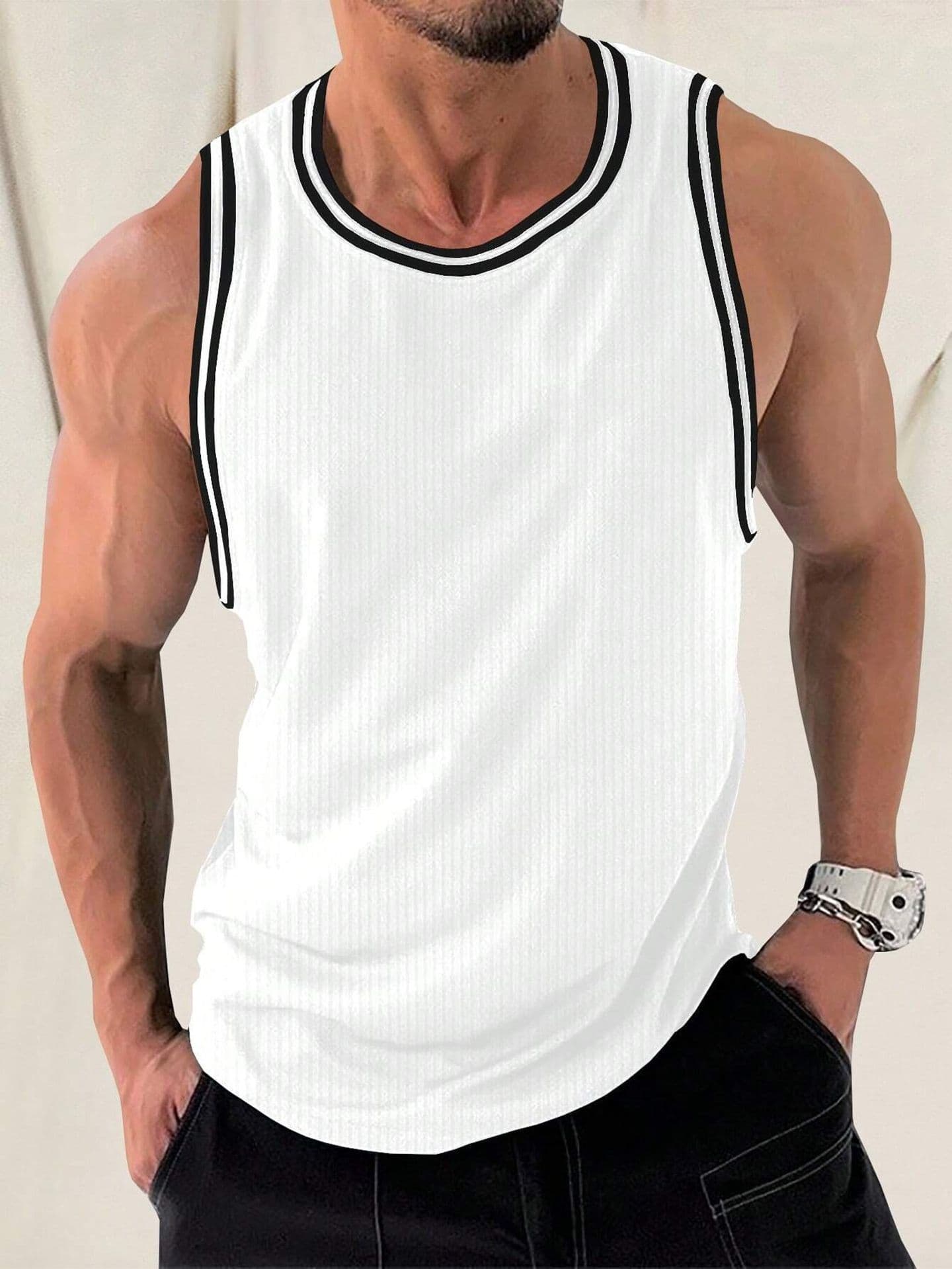 StyleCast x Revolte Men Self Design Round Neck T-shirt - view 1