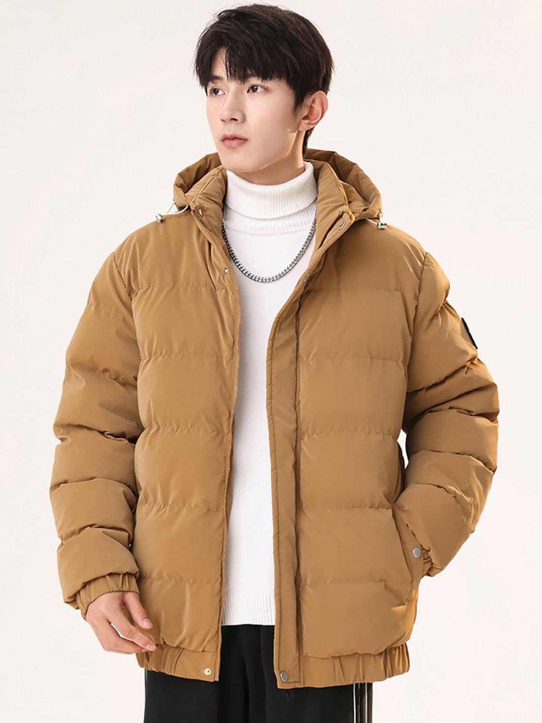 StyleCast x Revolte Hooded Solid Casual Puffer Jacket - view 1