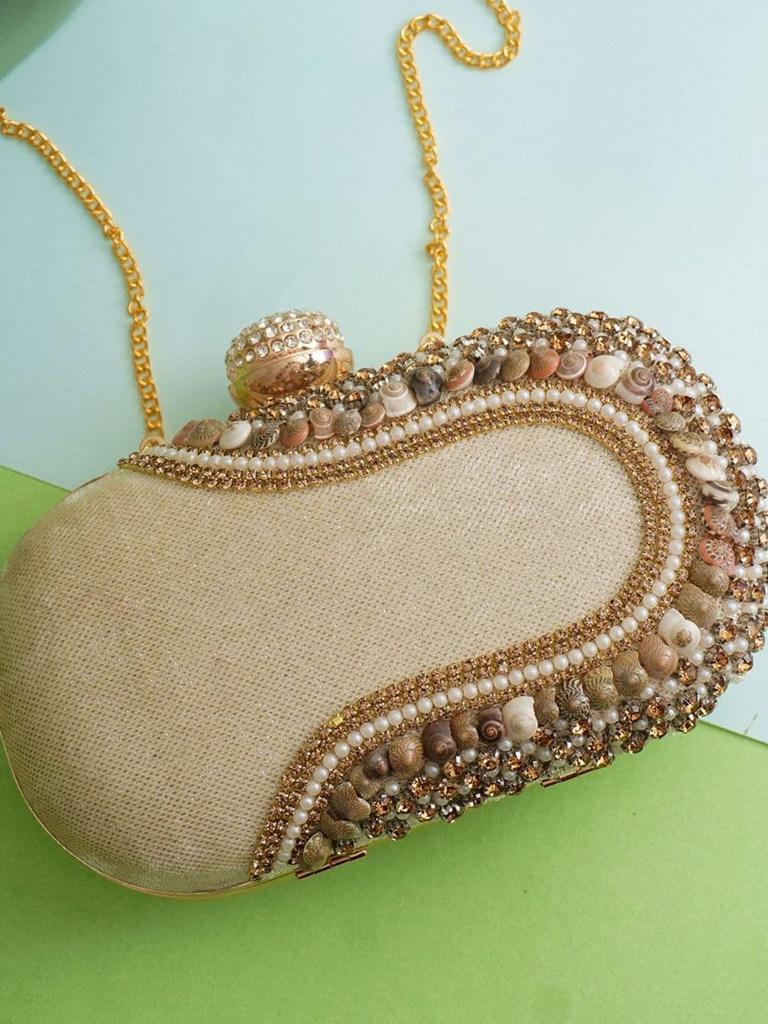 FOR THE BEAUTIFUL YOU Embroidered Box Clutch - view 1