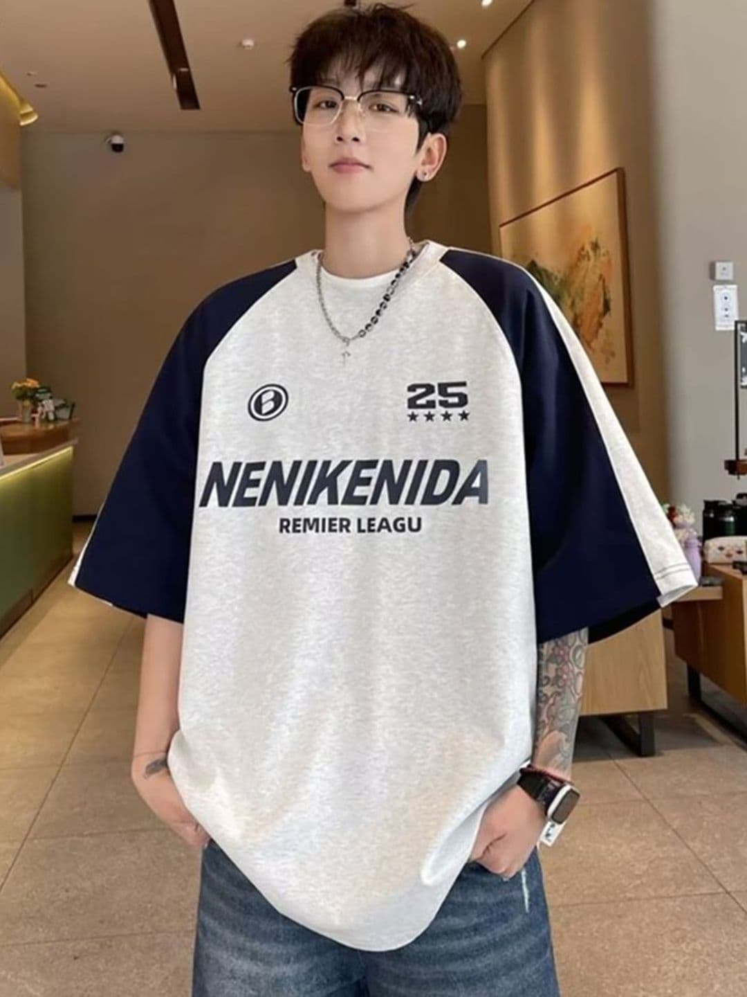 StyleCast x Revolte Men Typography Printed Oversized T-shirt - view 1