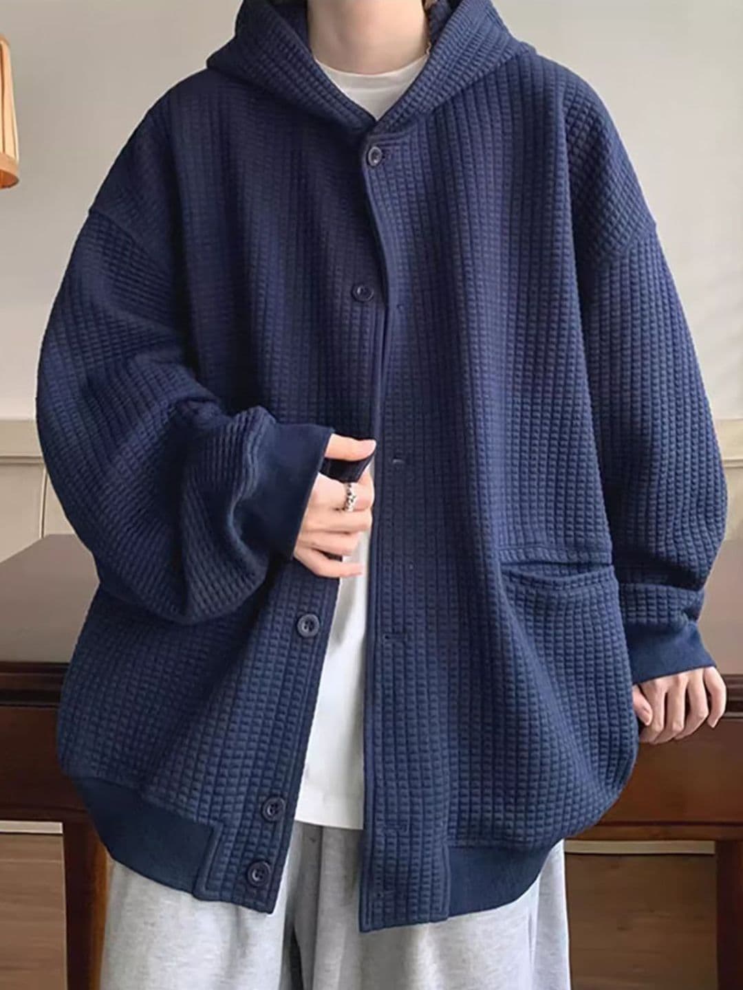 StyleCast x Revolte Men Solid Hooded Jacket - view 1