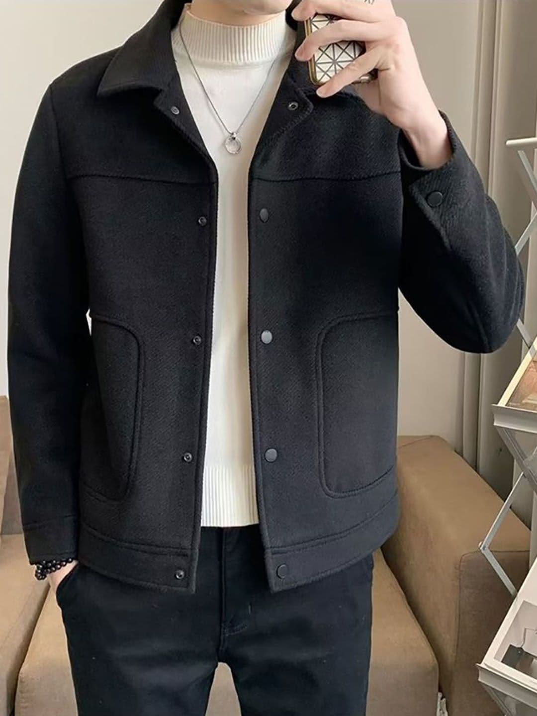 StyleCast x Revolte Men Lapel Collar Insulator Tailored Jacket - view 1