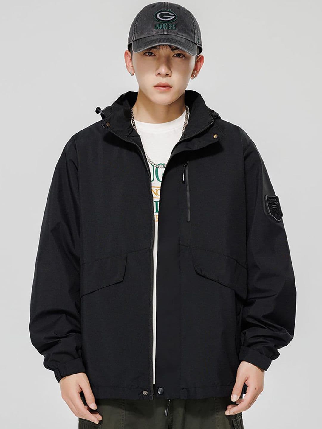 StyleCast x Revolte Men Hooded Bomber Jacket - view 1