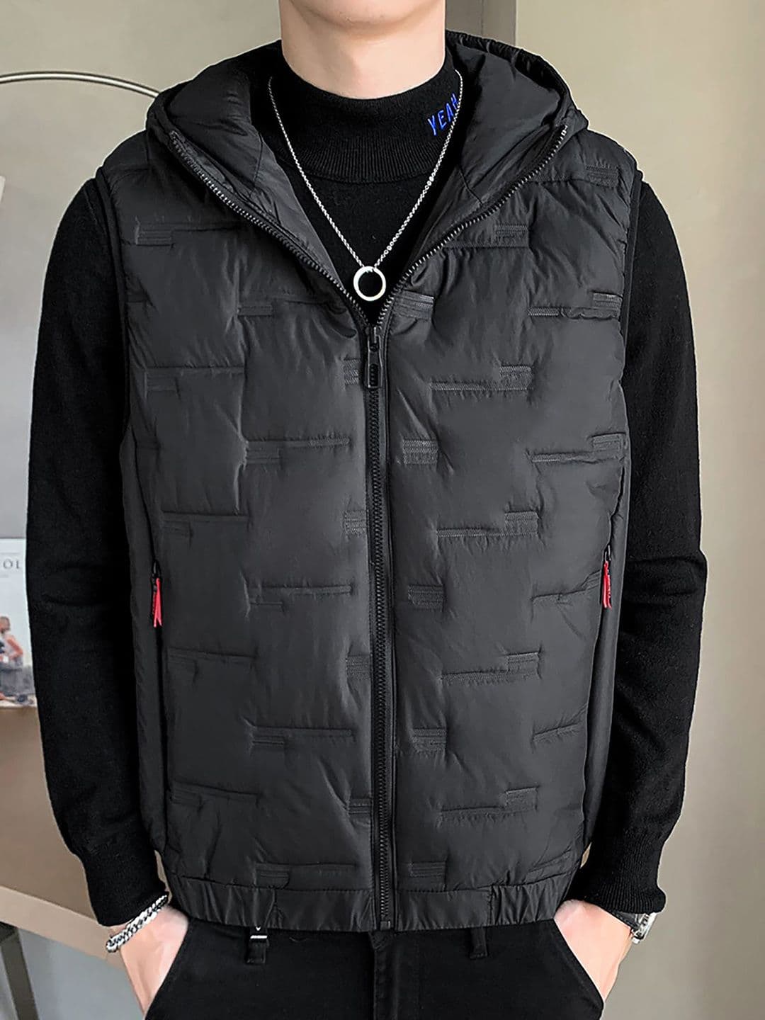 StyleCast x Revolte Men Hooded Sleeveless Padded Jacket - view 1