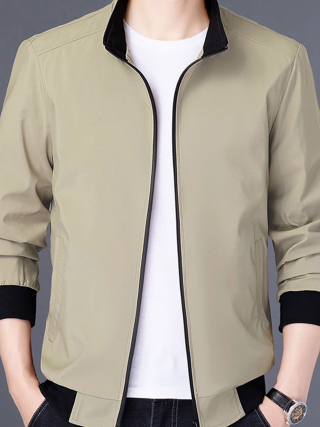 StyleCast x Revolte Men Stand Collar Bomber Jacket - view 1