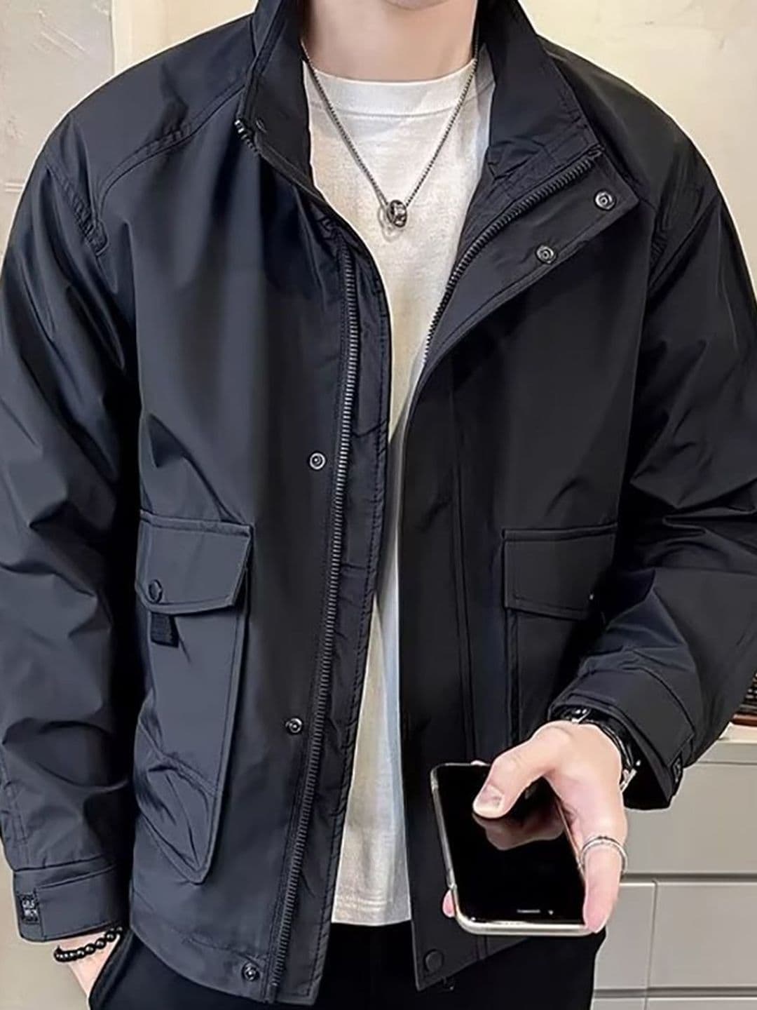 StyleCast x Revolte Men Stand Collar Insulator Outdoor Tailored Jacket - view 1