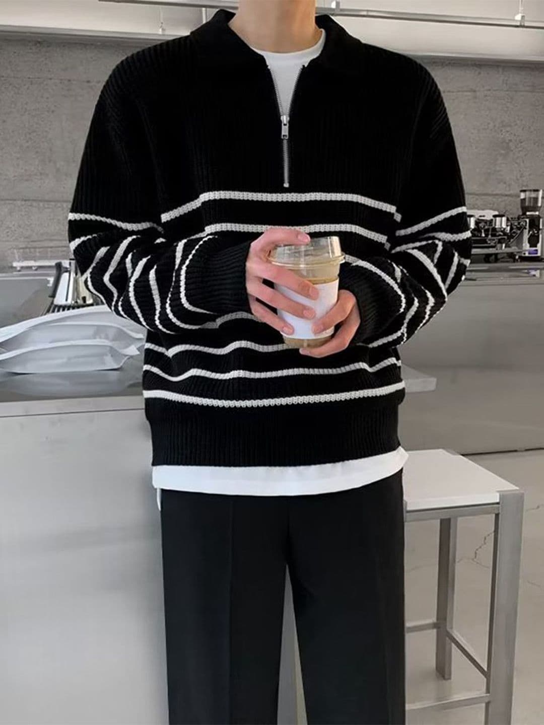 StyleCast x Revolte Men Striped Pullover - view 1