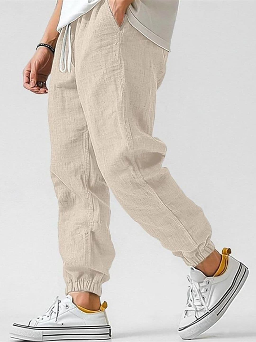 StyleCast x Revolte Men Cotton Mid-Rise Easy Wash Joggers Trousers - view 1