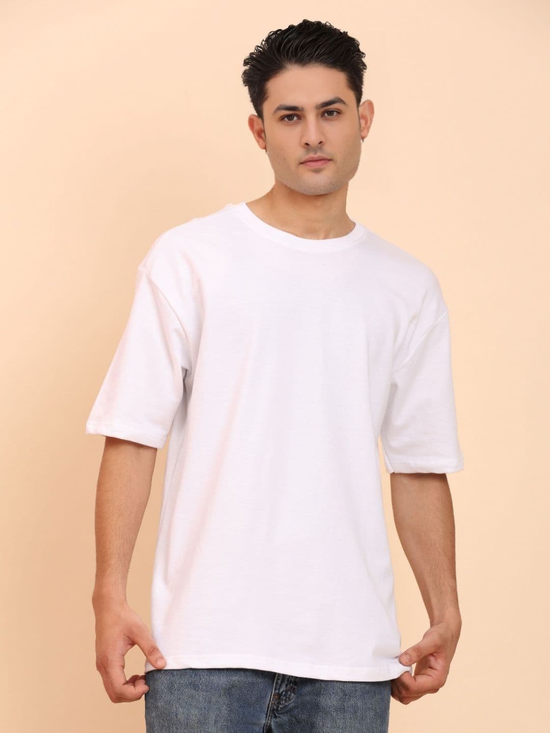 Moda Rapido Men Drop-Shoulder Sleeves Raw Edge T-shirt - view 1