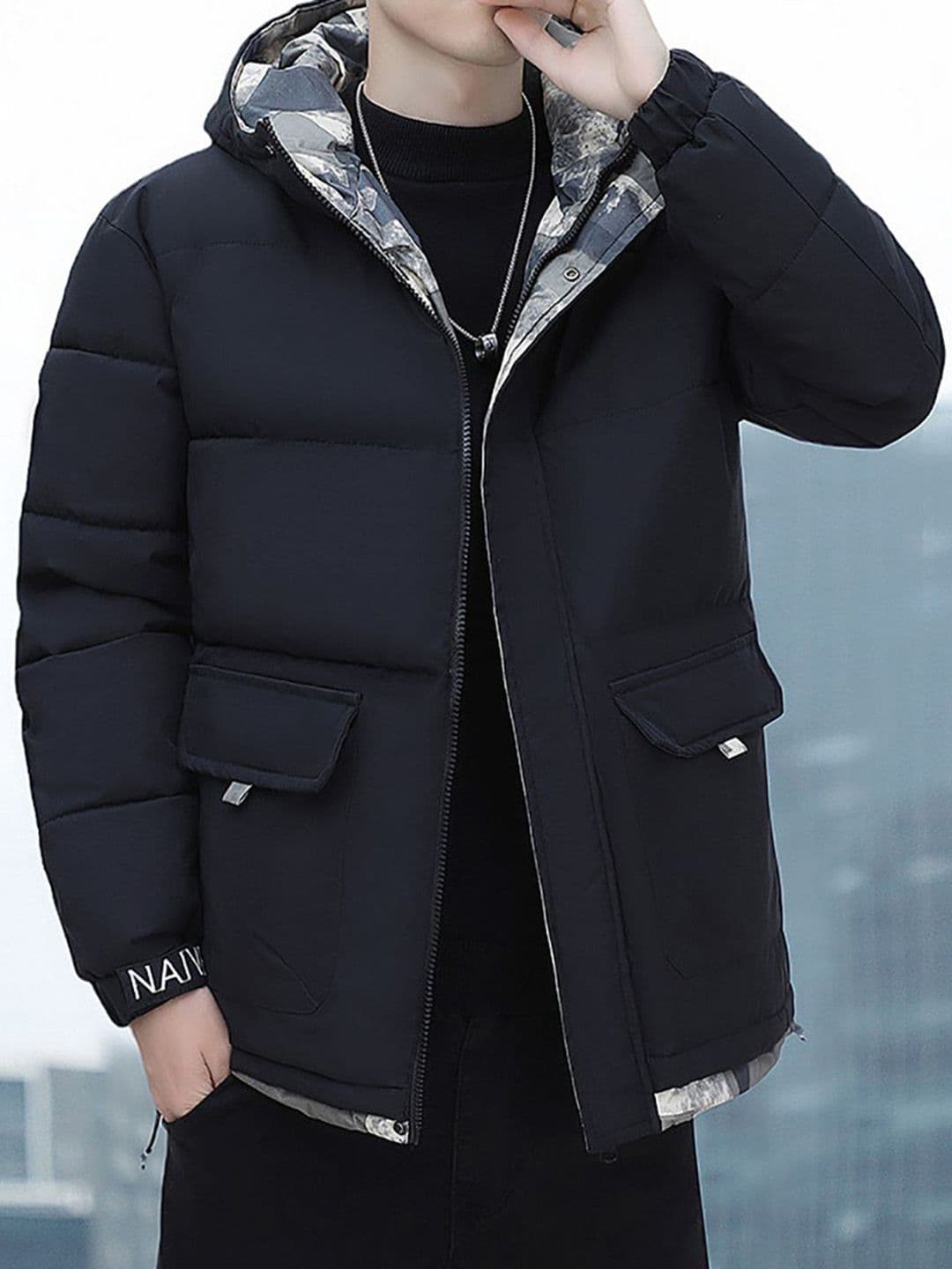 StyleCast x Revolte Men Hooded Open Front Jacket - view 1
