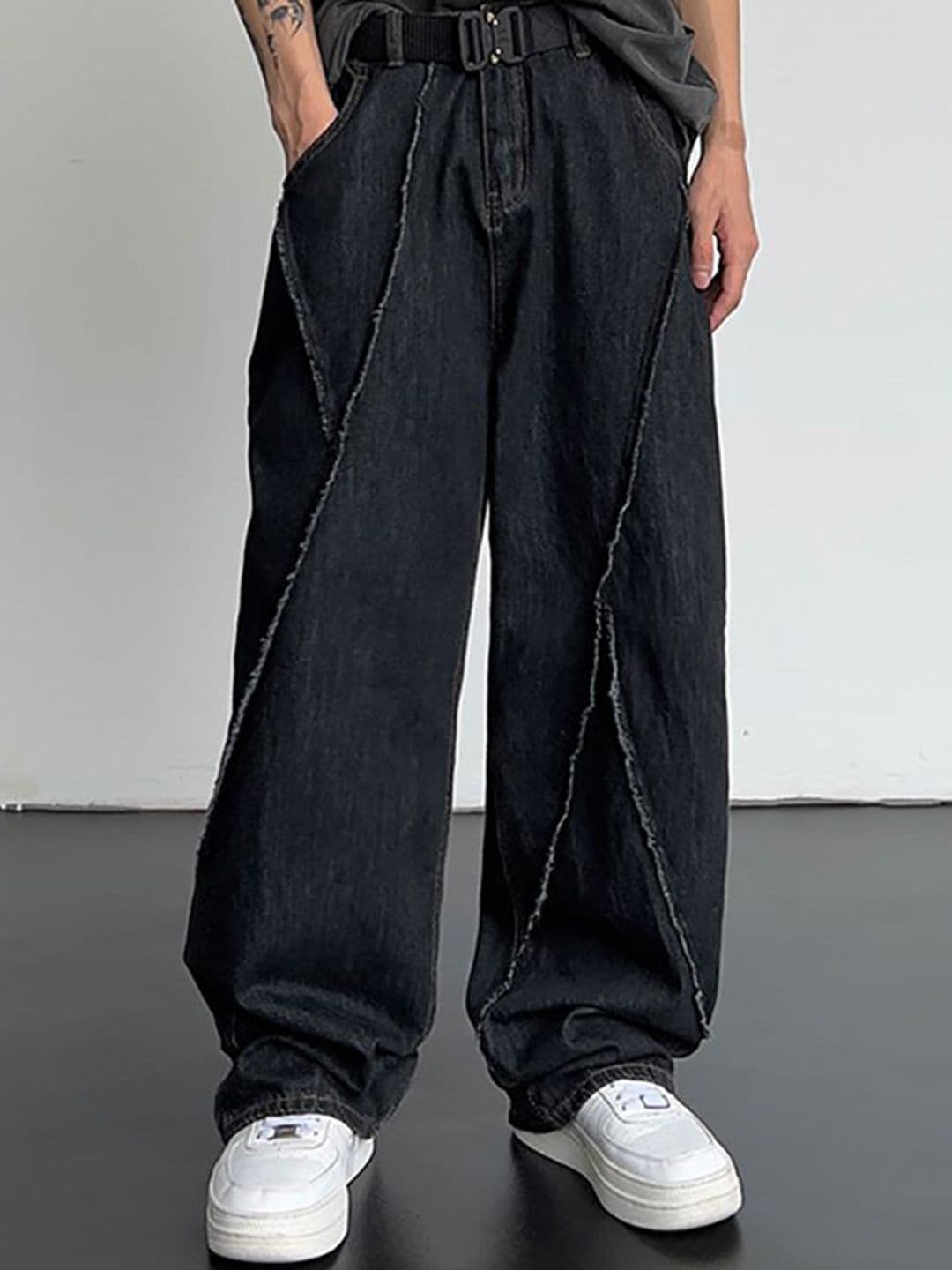 StyleCast x Revolte Men Wide Leg Mid-Rise Jeans - view 1