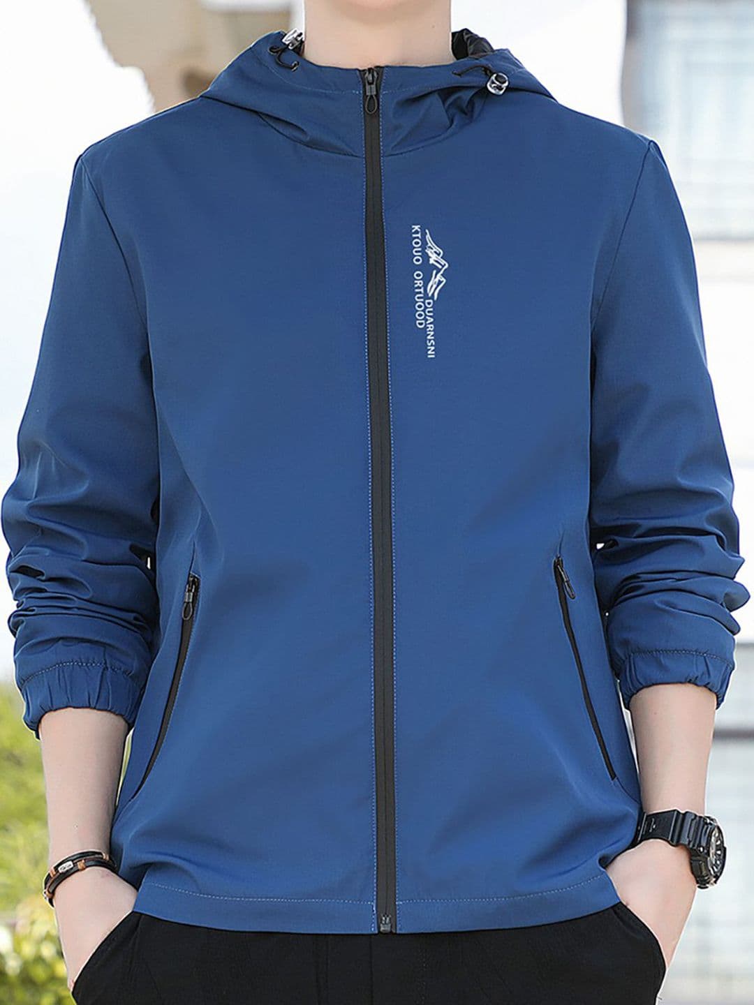 StyleCast x Revolte Men Open Front Hooded Jacket - view 1