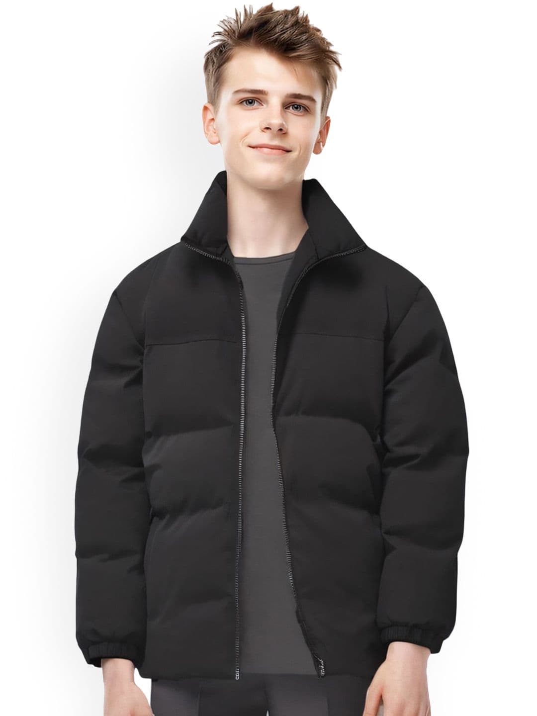 StyleCast x Revolte Men Mock Collar Padded Jacket - view 1
