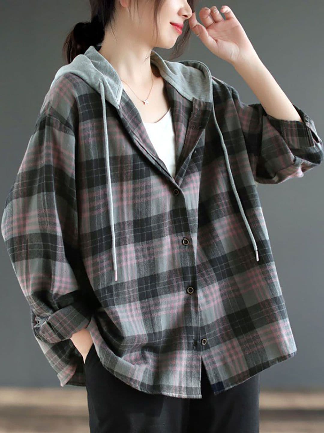 StyleCast x Revolte Women Checked Tailored Jacket - view 1