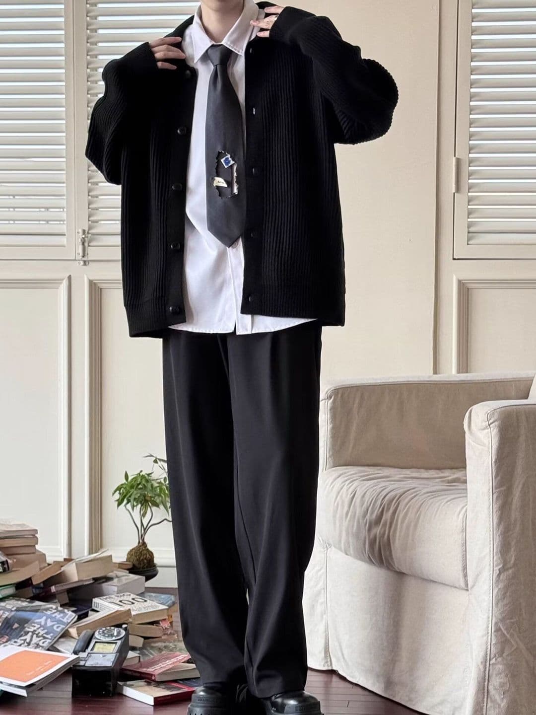 StyleCast x Revolte Men Black Wool Casual Jacket - view 1