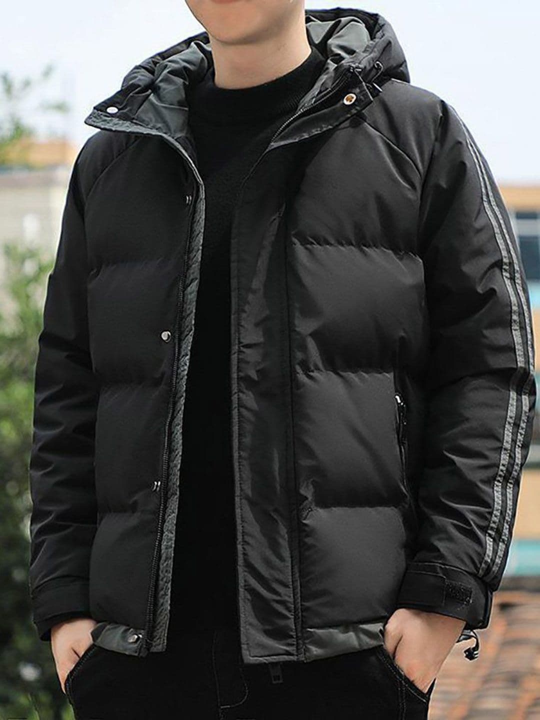 StyleCast x Revolte Men Hooded Puffer Jacket - view 1
