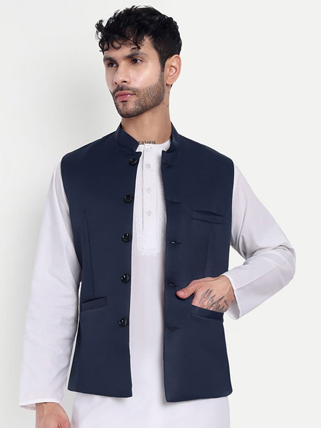 Moda Rapido Satin Nehru Jacket - view 1