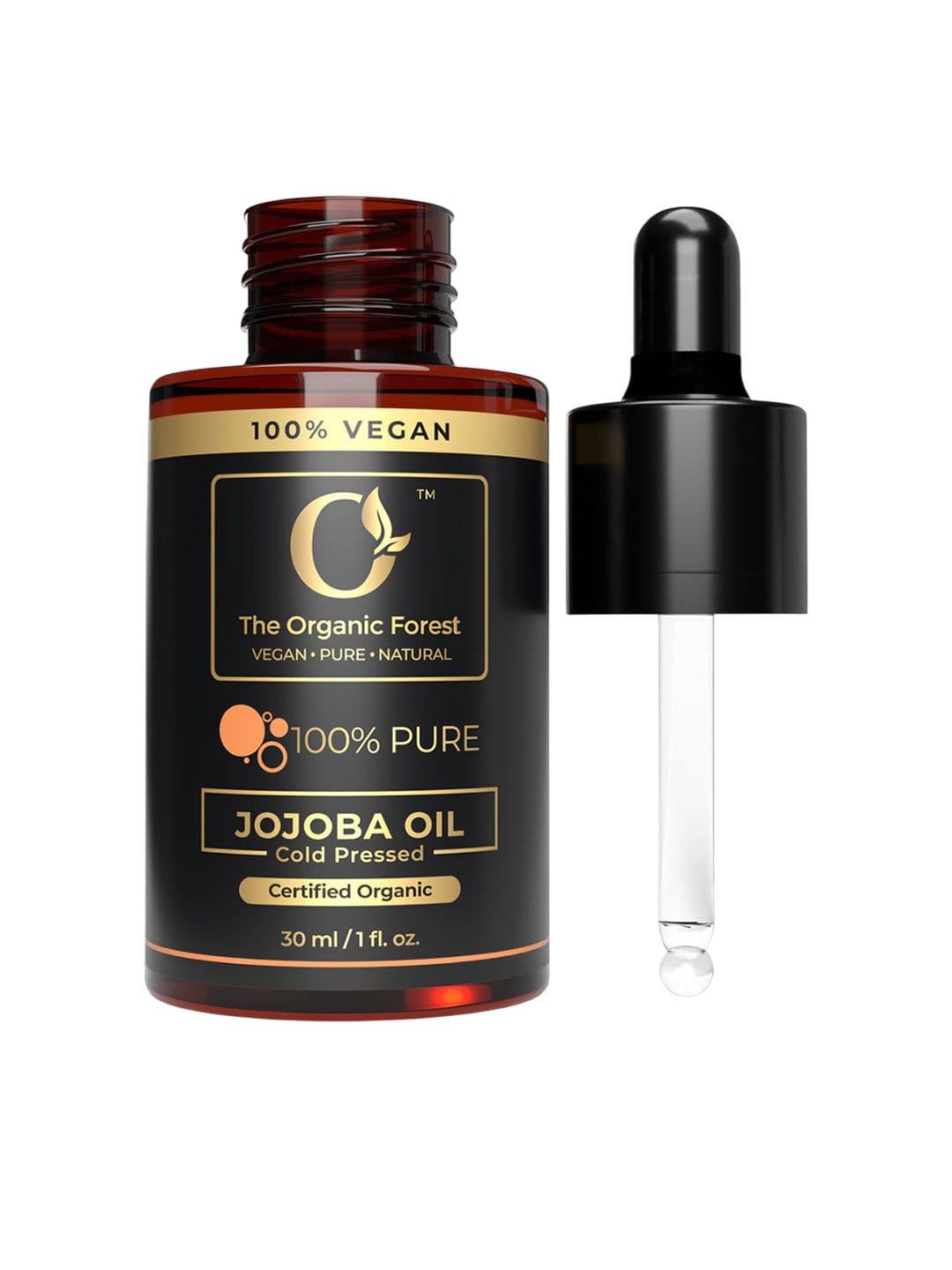 The Organic Forest Cold Pressed Jojoba Oil For Hair Face & Beard - 30 ml - view 1