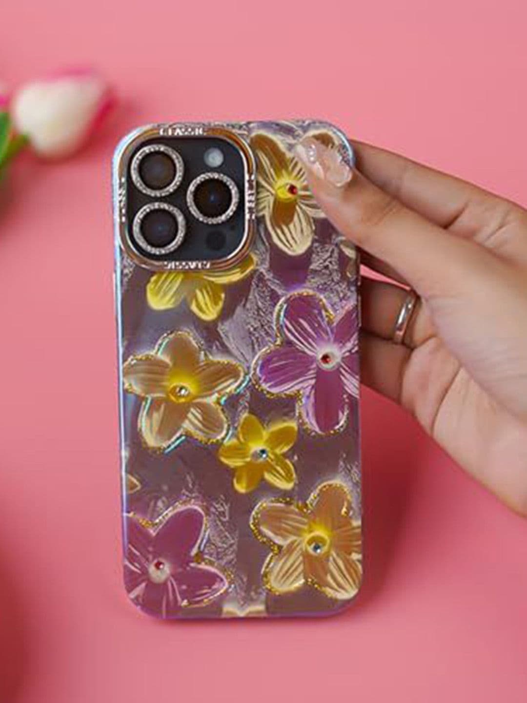 PEEPERLY Floral Printed iPhone 16 Pro Max Back Case Mobile Accessories - view 1