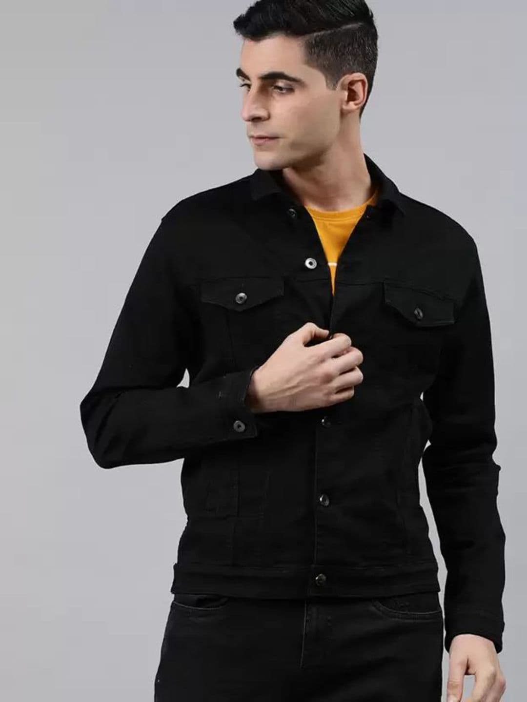 KLIZEN Men Denim Jacket with Patchwork - view 1