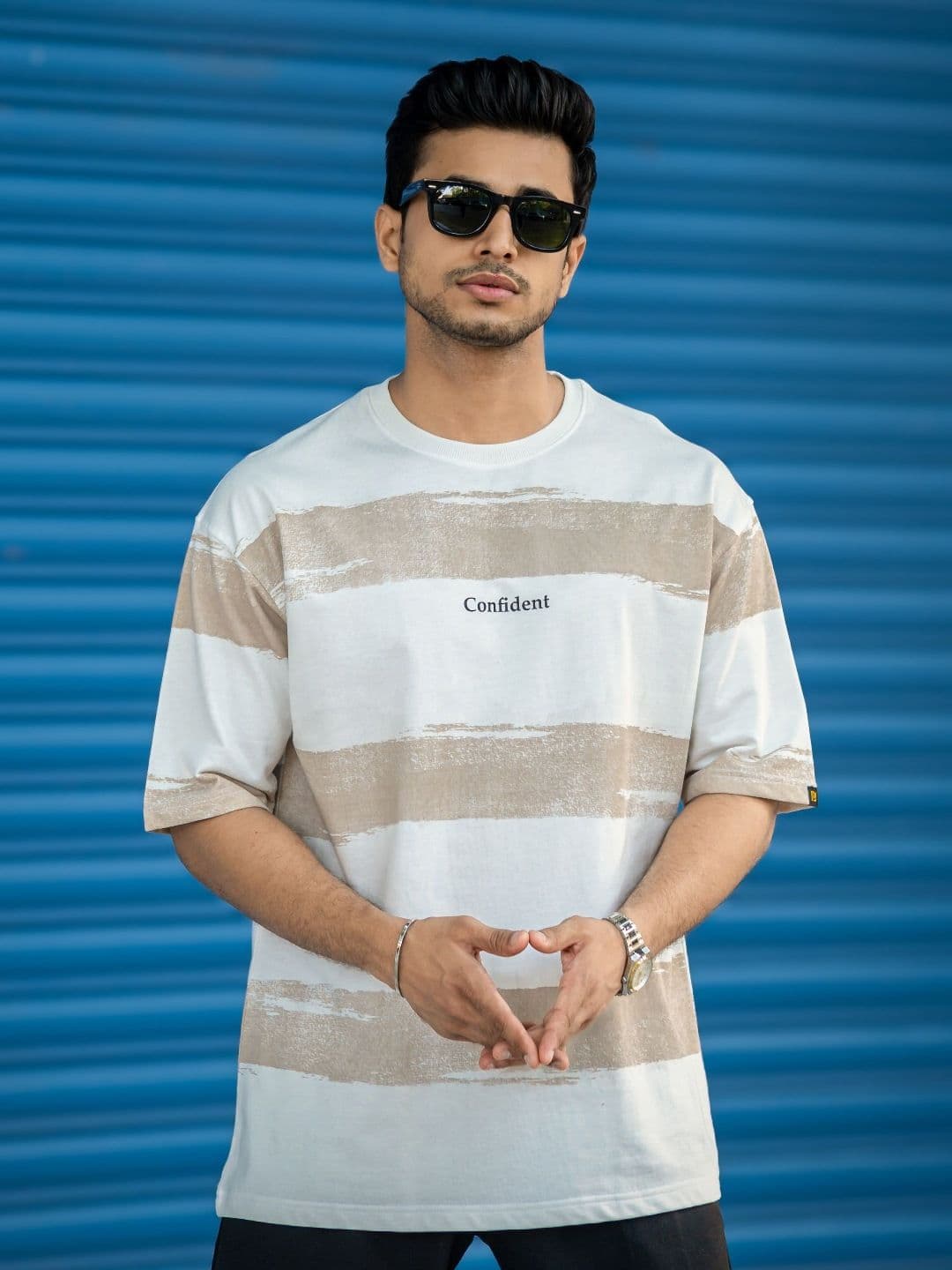 Maniac Men Striped Round Neck T-shirt - view 1